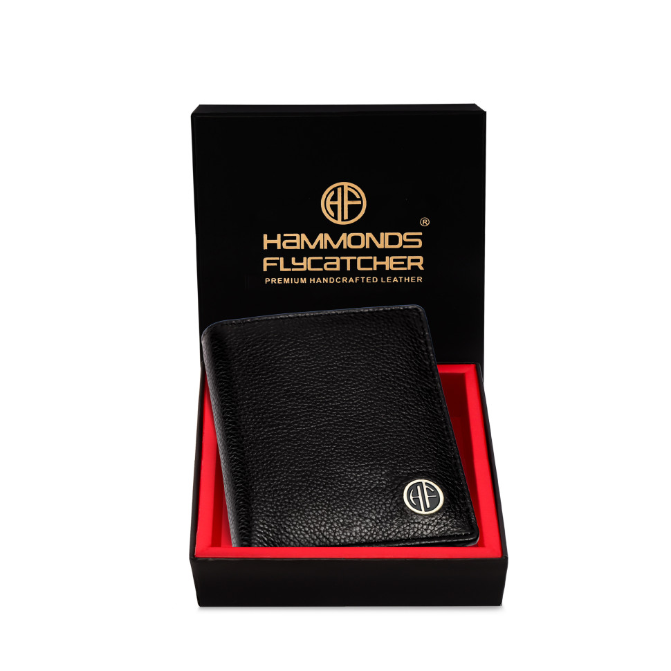 Чоловічий шкіряний гаманець Hammonds Flycatcher HF514 Black (Чорний)