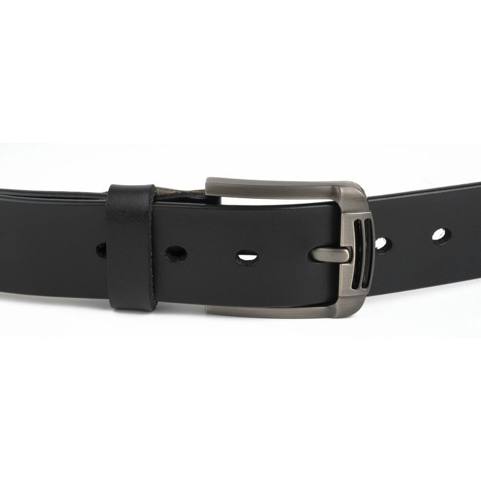 Чоловічий ремень з затемненою пряжкою механіка Vintage 20314 Чорний