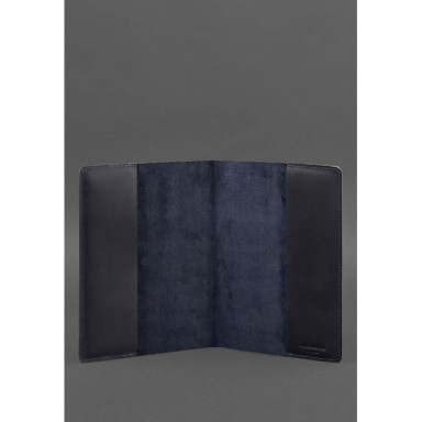 Leather cover for notebook 6.0 (soft-book) blue Crazy Horse