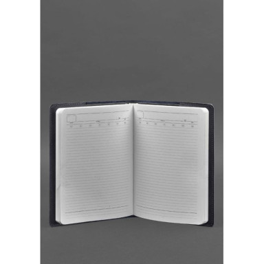 Leather cover for notebook 6.0 (soft-book) blue Crazy Horse