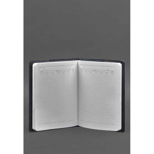 Шкіряна обкладинка для блокнота 6.0 (софт-бук) синя Crazy Horse