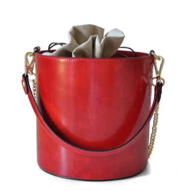 Pratesi RPA335 - Cross Body Bag Secchiello R355 in cow leather Radica Panna