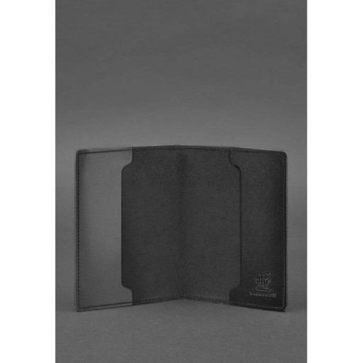 Шкіряна обкладинка для військового квитка 7.0 Чорна