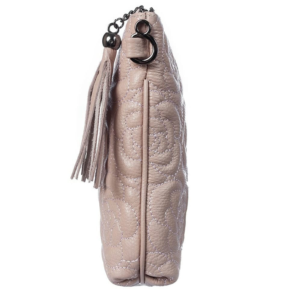 Сумка жіноча шкіряна Desisan 1515-277 пудра квіточки