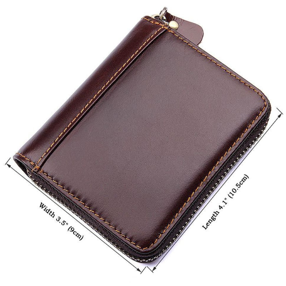 Фірмовий чоловічий кардхолдер колір шоколад John McDee JDR-8117Q-2