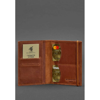Leather cover for passport 2.0 light brown Crazy Horse