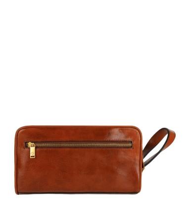 Жіноча шкіряна косметичка Dopp Kit - All the Kings Men - Коньячно-коричневий колір - Time Resistance 5228101W