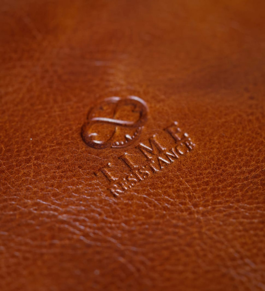 Womens Leather Cosmetic Bag Dopp Kit - All the Kings Men - Cognac Brown color -  Time Resistance 5228101W