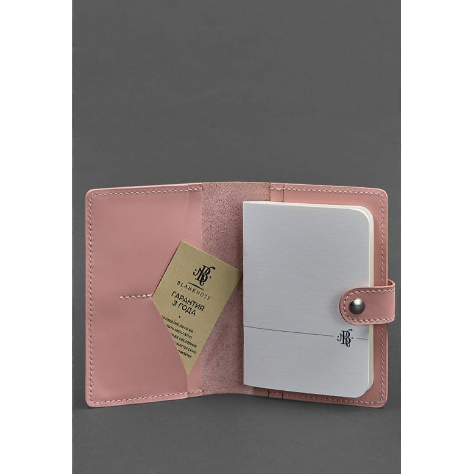 Шкіряна обкладинка для паспорта 3.0 рожева