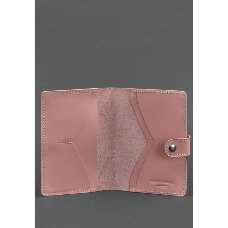 Шкіряна обкладинка для паспорта 3.0 рожева
