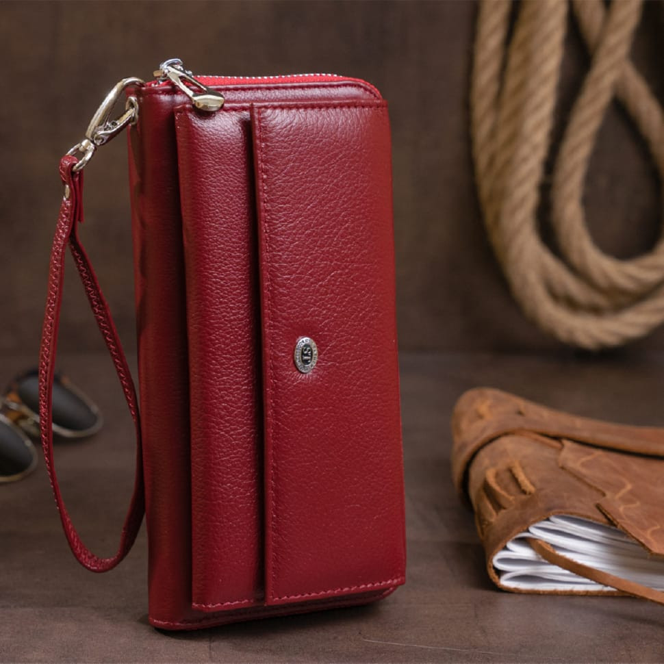 Кошелек кожаный женский ST Leather 19293 Бордовый