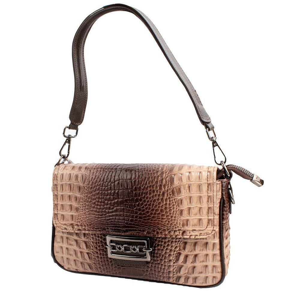 Сумка жіноча шкіряна Desisan 3138-4228 світло-бежевий кроко