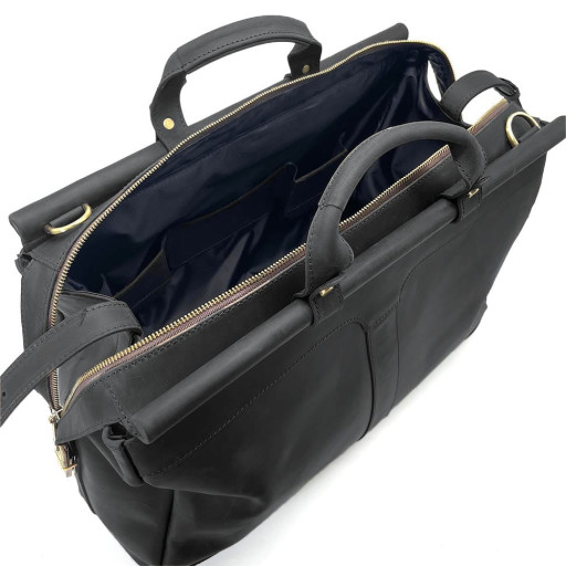 Саквояж великий з натуральної кінської шкіри RA-1403-4lx TARWA чорний