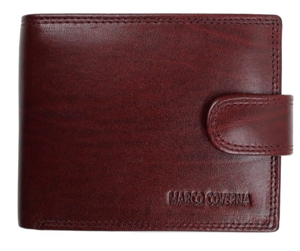 Коричневый кожаный портмоне Marco Coverna BK003-801B Win Red