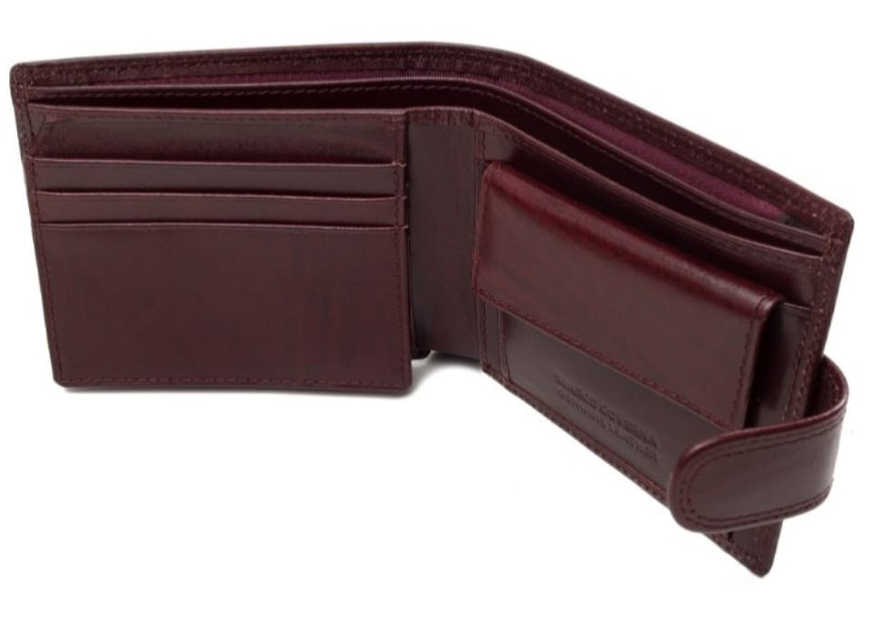 Коричневый кожаный портмоне Marco Coverna BK003-801B Win Red