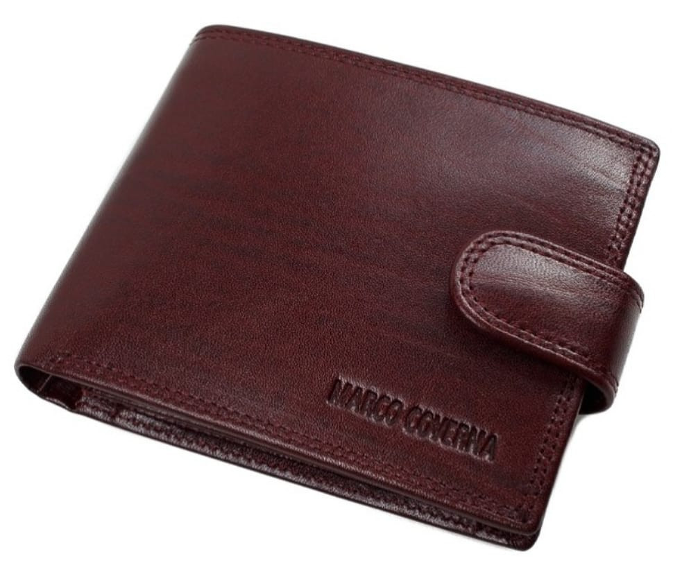 Коричневый кожаный портмоне Marco Coverna BK003-801B Win Red
