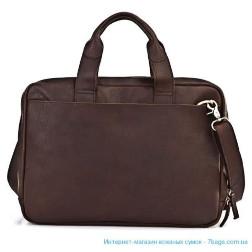 Шкіряна функціональна сумка з масленой шкіри