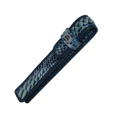 Футляр для ручки кожаный Fashion 2572-1 blu синий
