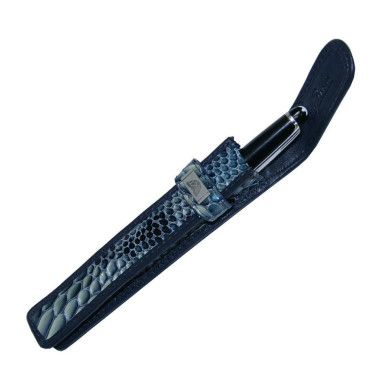 Футляр для ручки кожаный Fashion 2572-1 blu синий