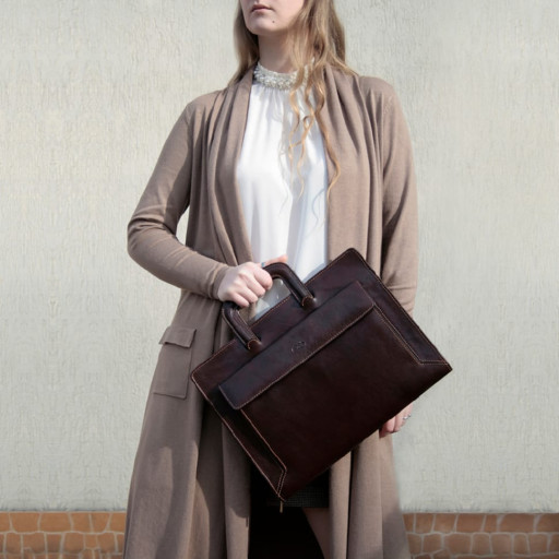 Папка для паперів шкіряна Italico 8232 moro коричневий