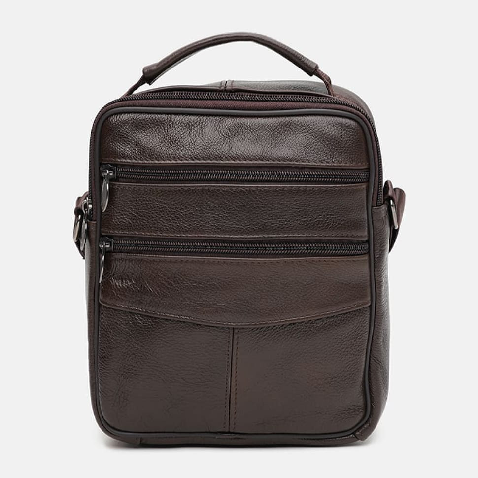 Чоловічі шкіряні сумки Borsa Leather K12314br-brown