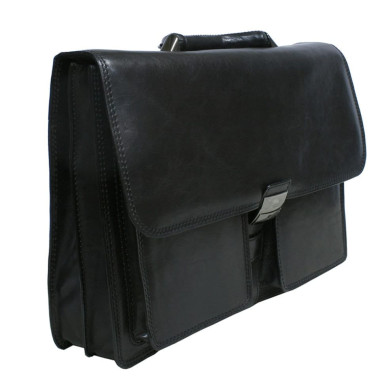 Портфель кожаный Italico 8013 nero черный TONY PEROTTI