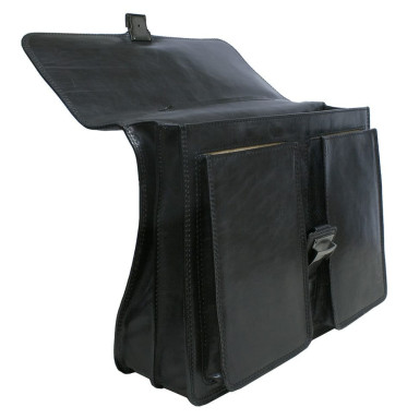 Портфель кожаный Italico 8013 nero черный TONY PEROTTI