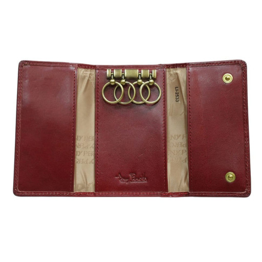 Ключниця шкіряна Italico 2533 rosso червоний