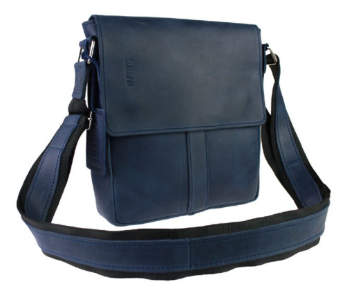 Сумка чоловіча шкіряна на плече SULLIVAN 35474(25) синя
