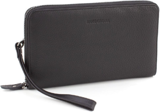 Шкіряний клатч із фактурної шкіри на металевій блискавці Marco Coverna MC5901Q-1