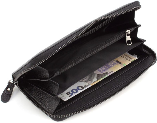 Шкіряний клатч із фактурної шкіри на металевій блискавці Marco Coverna MC5901Q-1