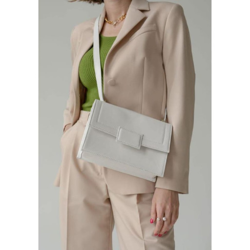 Жіноча шкіряна сумка Kelly біла