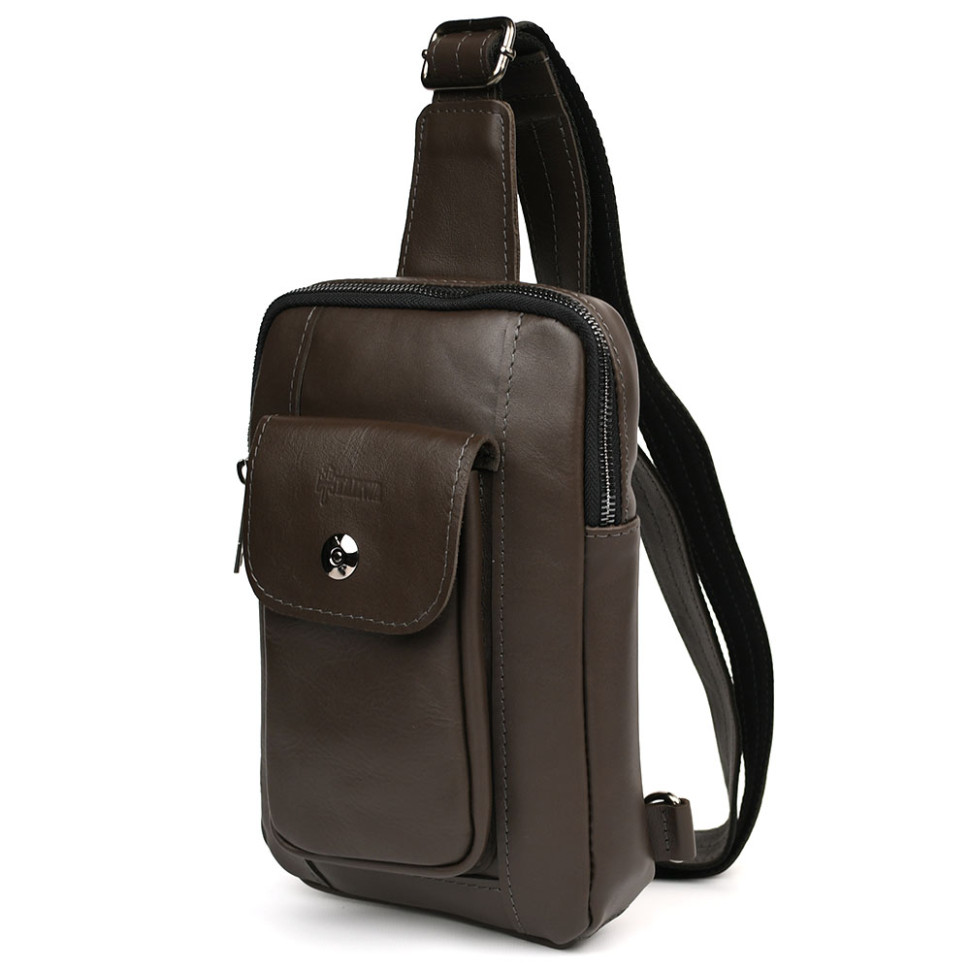 Mens brown nappa leather sling GC-0804-3md TARWA