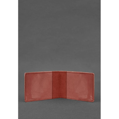 Leather cover for the certificate of a combatant, red
