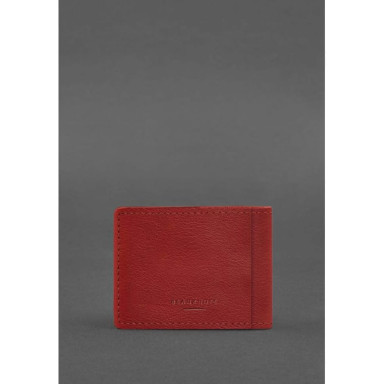 Leather cover for the certificate of a combatant, red