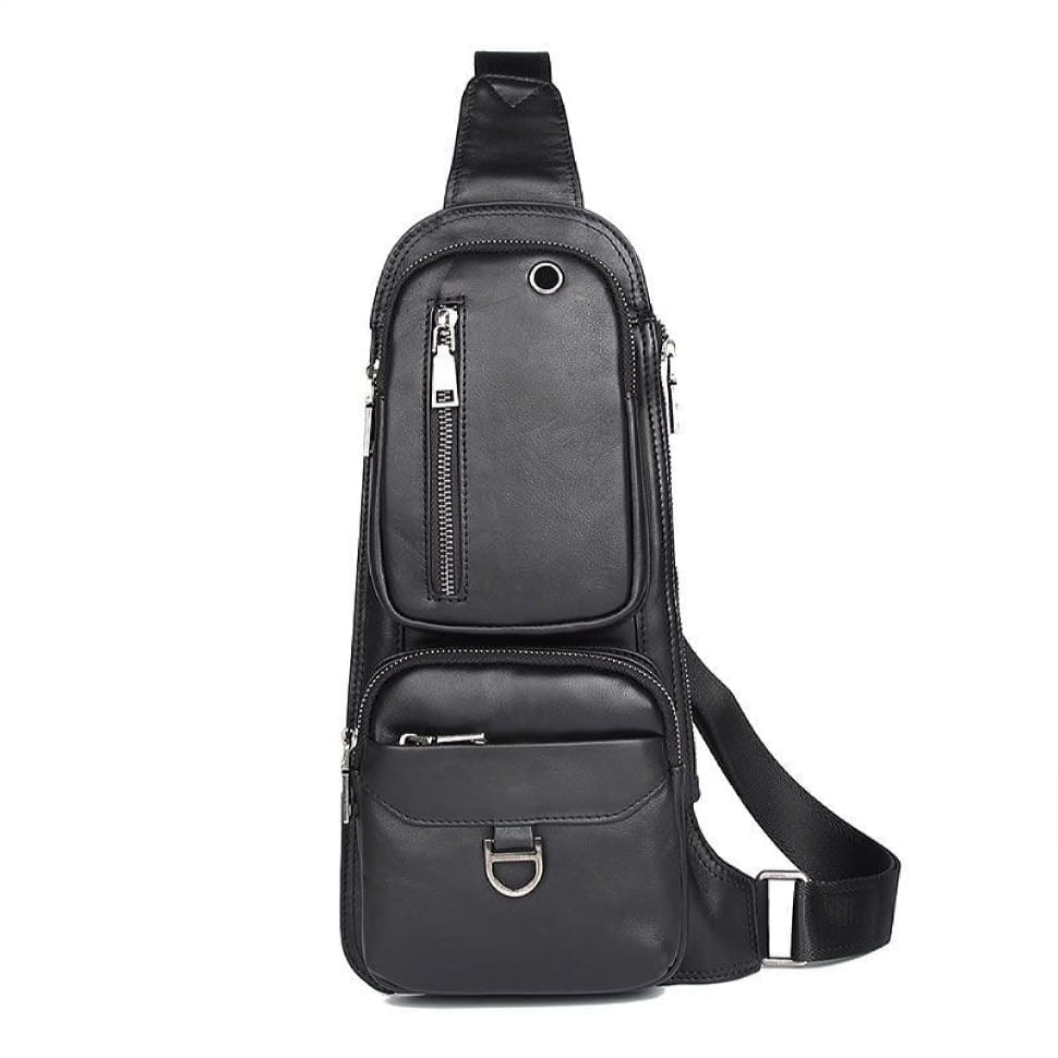 Чоловік рюкзак на моношлейке JD4020A з натуральної шкіри