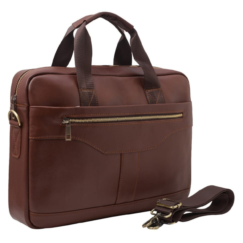 Портфель мягкий кожаный BUFFALO BAGS M8824C рыжий