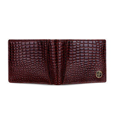 Чоловічий шкіряний гаманець Hammonds Flycatcher HF592 Croc Brown (Коричневий)