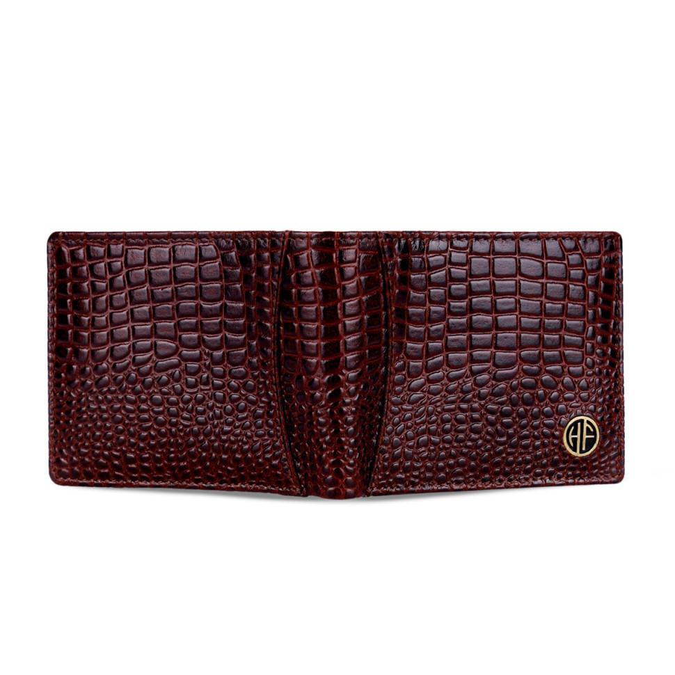 Чоловічий шкіряний гаманець Hammonds Flycatcher HF592 Croc Brown (Коричневий)