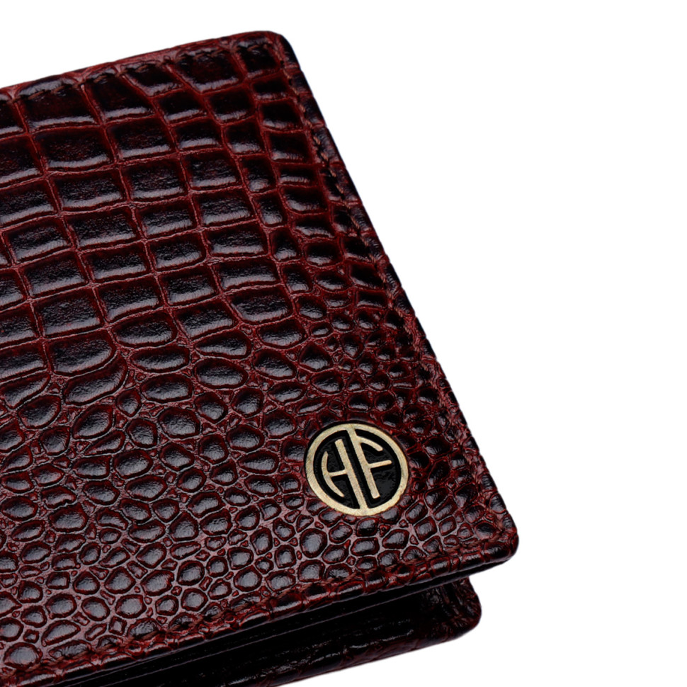 Чоловічий шкіряний гаманець Hammonds Flycatcher HF592 Croc Brown (Коричневий)