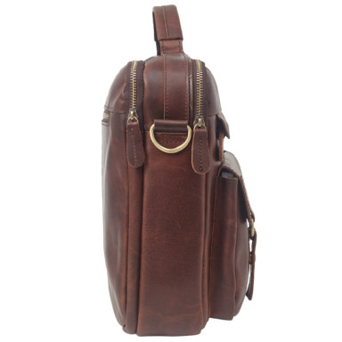 Портфель мягкий кожаный BUFFALO BAGS M8001Q коричневый