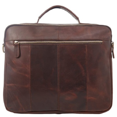 Портфель мягкий кожаный BUFFALO BAGS M8001Q коричневый