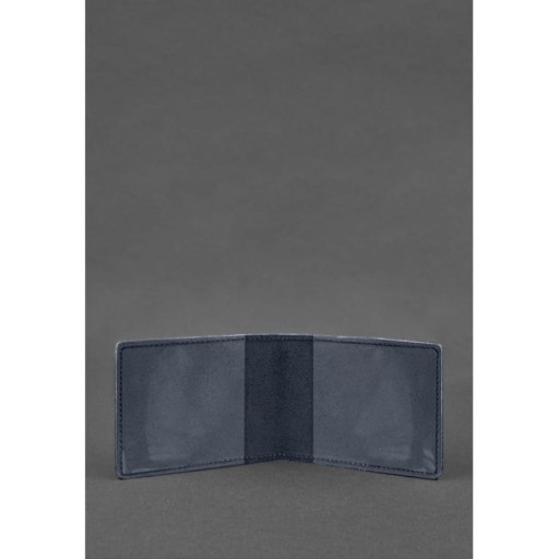 Шкіряна обкладинка для посвідчення міністерства оборони темно-синя