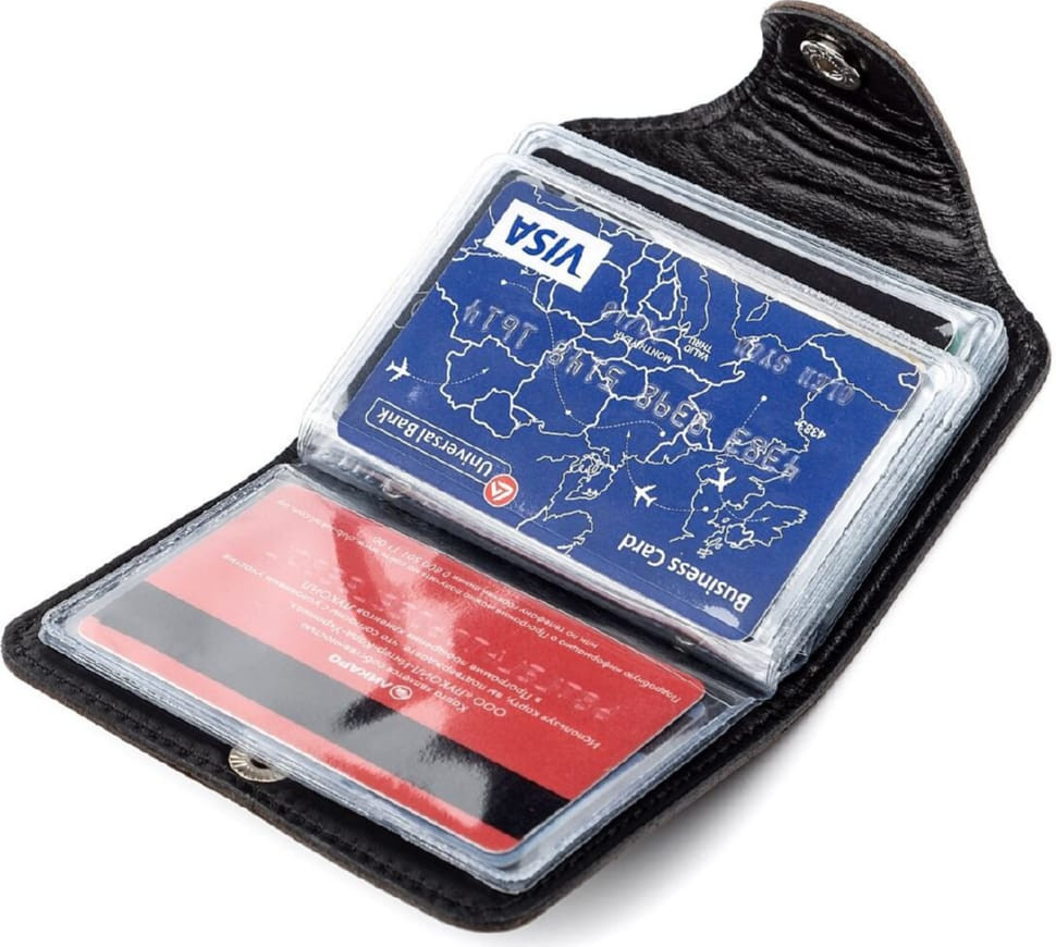 Візитниця вертикальна Shvigel 13908 шкіряна Коричнева