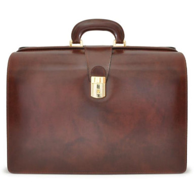 Pratesi RCF525/G - Leonardo Briefcase in cow leather Radica Coffee