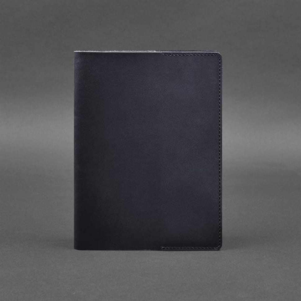 Шкіряна обкладинка для блокнота 6.0 (софт-бук) синя