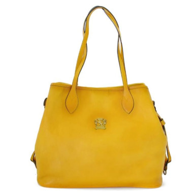 Pratesi BYE471 - Vetulonia Shoulder Bag in cow leather Bruce Yellow