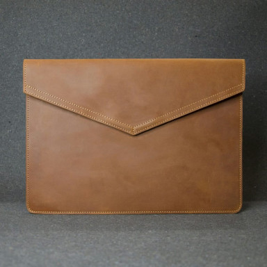 Leather case for MacBook 12' Crazy Horse leather, terracotta