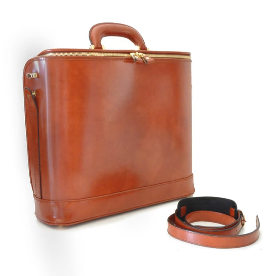 Pratesi RBE116/15 - Raffaello Laptop Bag 15 in cow leather Radica Electric Blue