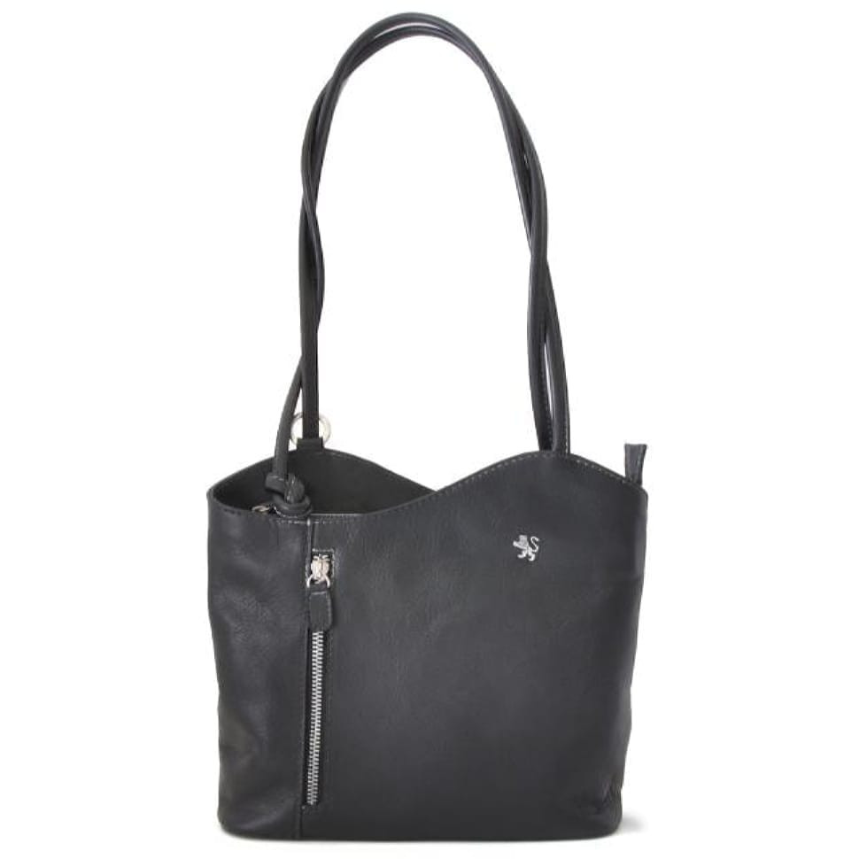 Pratesi BNE465/P - Shoulder Bag Consuma Small in cow leather Bruce Black